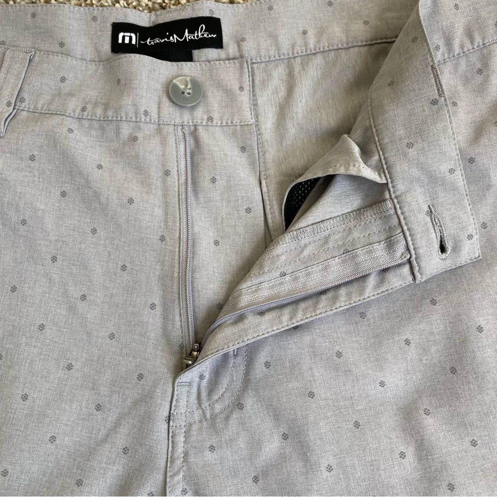 Travis Mathew ‘Barnacle’ Hybrid Shorts in Grey Heather Sleet Golf 9” Sz L - Picture 13 of 16